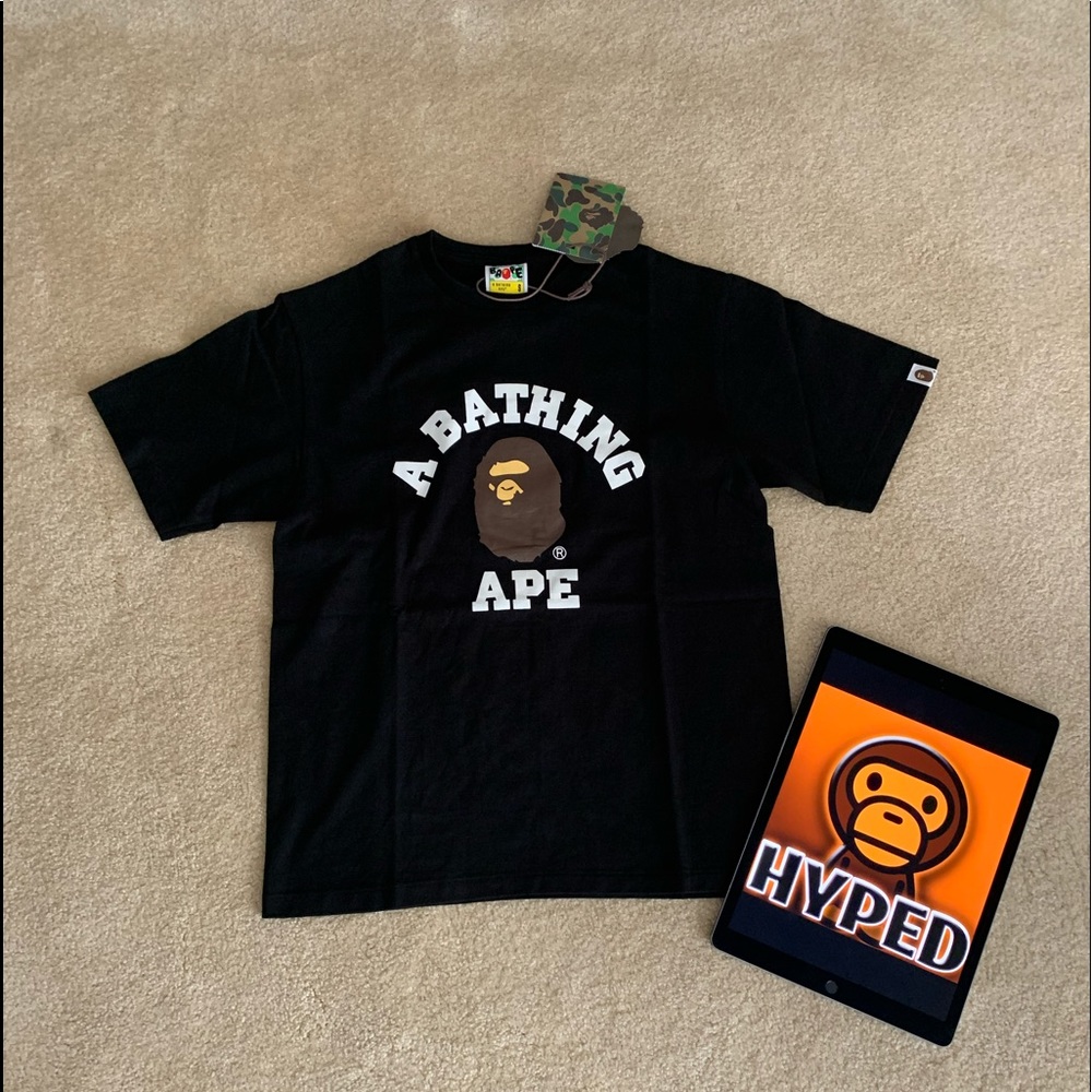 Bape A Bathing Black Ape Head Tee Small